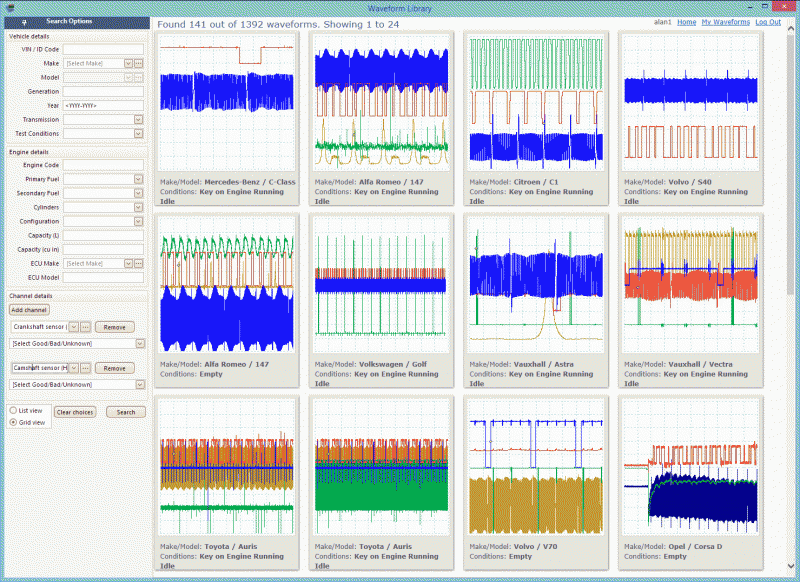 automotive-waveform-database